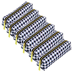 PUKKA PAD Pencil Case, 7.9" x 2" x 2", Black/White Check (9185CD)