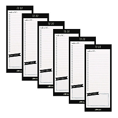 PUKKA PAD Magnetic To Do List, Unruled, 60 Black/White 3.5 x 8.5 Sheets, 6/Pack (9118CD)