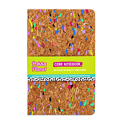 PUKKA PAD Soft Cover Eco Notebook, 1-Subject, Medium/College Rule, Cork/Multicolor Cover, (96) 8.27 x 5.24 Sheets (9855SPP)