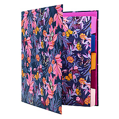 PUKKA PAD Rollbound Binder, 3 Rings, 1" Capacity, 11 x 8.5, Blue/Pink/Yellow (9607BLM)
