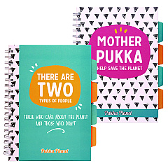 PUKKA PAD B5 Size Eco Project Book, 4-Subject, Medium/College Rule, Assorted Multicolor Covers, (100) 9.8 x 6.9 Sheets, 2/Pack (9702SPP)