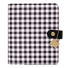 PUKKA PAD Personal Planner, Chequered, 7.48 x 6.42, Black/White Cover, 12-Month, Undated (9183CD)