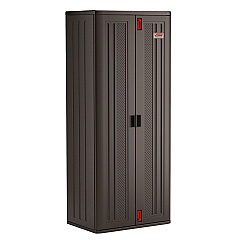 Suncast Commercial Tall Storage Cabinet, Five Shelves: One Fixed, Four Adjustable, 30" x 20.25" x 72", Gray (BMCCPD7204)