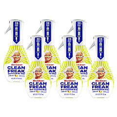 Mr. Clean Clean Freak Deep Cleaning Mist Multi-Surface Spray, Lemon, 16 oz Spray Bottle, 6/Carton (79129)