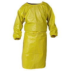KleenGuard A70 Chemical Spray Protection Smock, One Size Fits Most, Yellow, 25/Carton (09830)