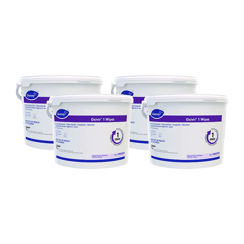 Diversey Oxivir 1 Wipes, 11 x 12, 160/Canister, 4/Carton (100850924)
