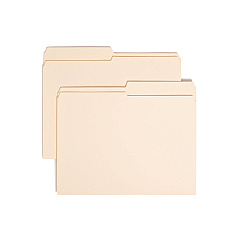 Smead Reinforced Tab Manila File Folders, 1/2-Cut Tabs: Assorted, Letter Size, 0.75" Expansion, 11-pt Manila, 100/Box (10326)