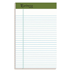 Earthwise by Ampad Recycled Writing Pad, Narrow Rule, Politex Green Headband, 50 White 5 x 8 Sheets, Dozen (20152)