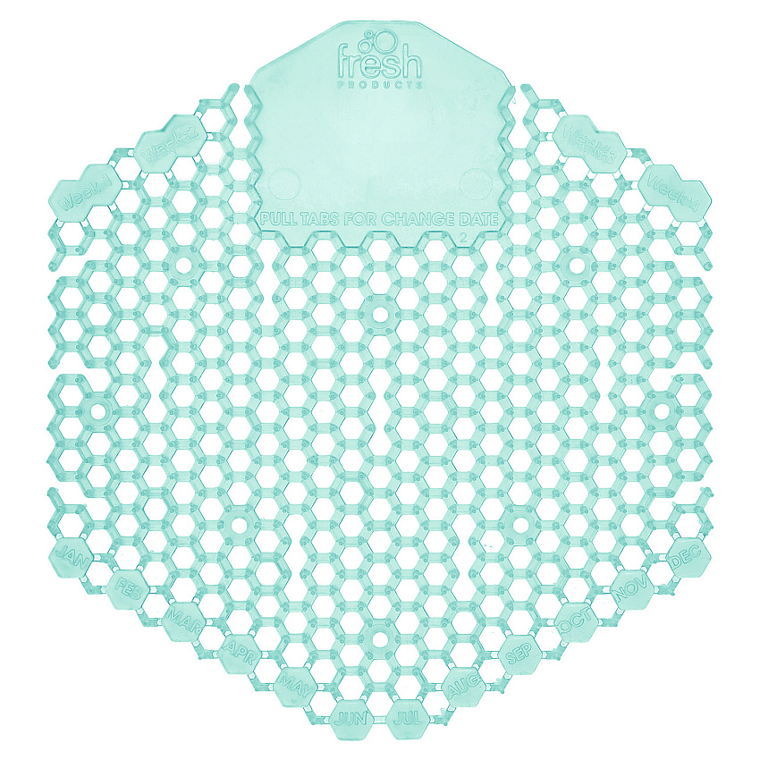 Fresh Products Wave 3D Urinal Deodorizer Screen, Ocean Mist Scent, Blue, 10 Screens/Box (3WDS60OMIBX)
