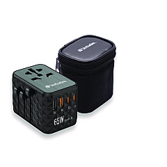 Verbatim UTA-05 Gan III Universal Travel Adapter, (2) USB-A/(2) USB-C/Quick Charge 4+ (32120)