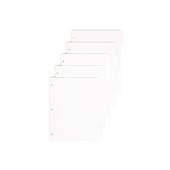 Smead Three-Ring Binder Index Divider, 5-Tab, 11 x 8.5, White, 20 Sets (89415)