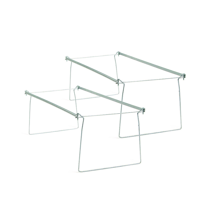 Smead Steel Hanging Folder Drawer Frame, Letter Size, 23" to 27" Long, Gray, 2/Pack (64872)