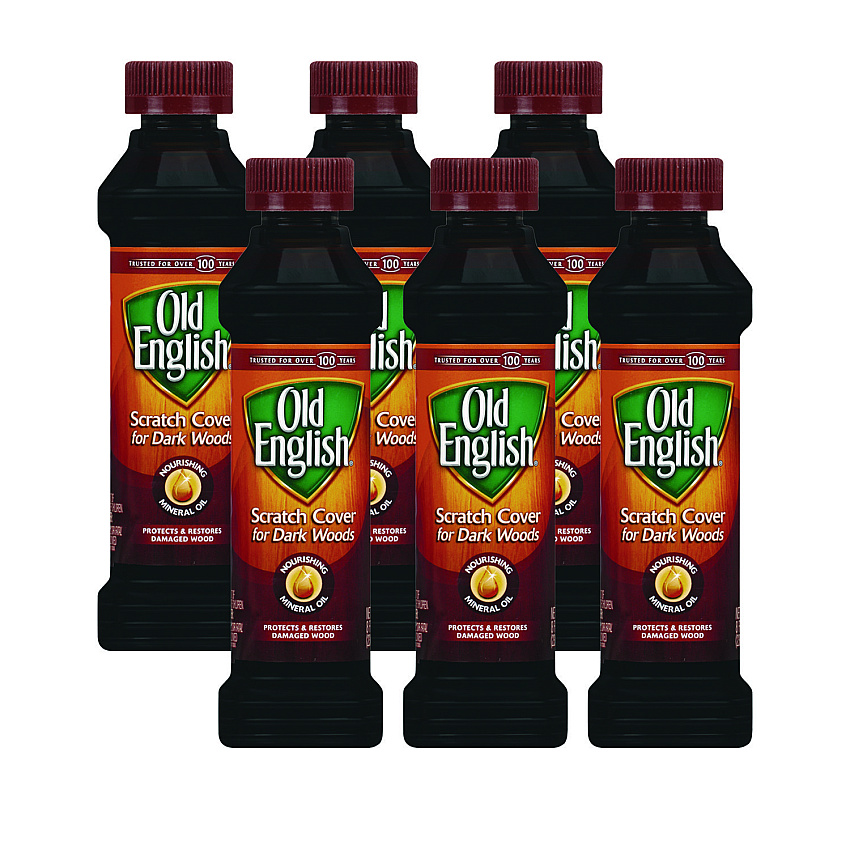 OLD ENGLISH Furniture Scratch Cover, For Dark Woods, 8 oz Bottle, 6/Carton (75144CT)
