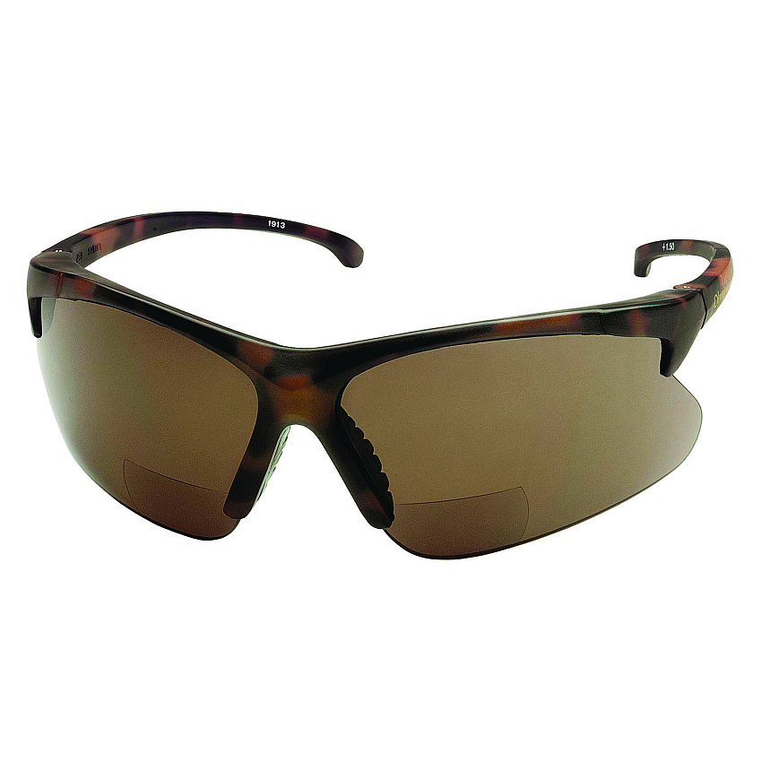 KleenGuard V60 30-06 Readers Safety Sunglasses Glasses, Tortoise Nylon Frame, Smoke Polycarbonate Lens, 6/Box (19872)