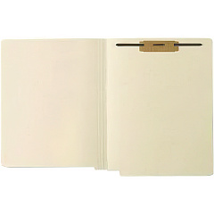 Medical Arts Press End Tab Fastener File Folder, 0.75" Expansion, 1 Fastener, Letter Size, Manila Exterior, 50/Box (31463)