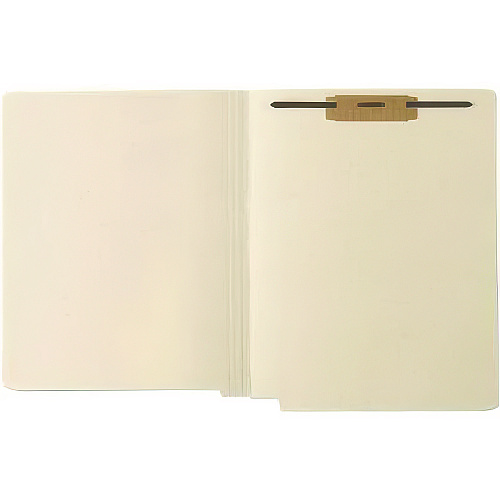 Medical Arts Press End Tab Fastener File Folder, 0.75" Expansion, 1 Fastener, Letter Size, Manila Exterior, 50/Box (31463)