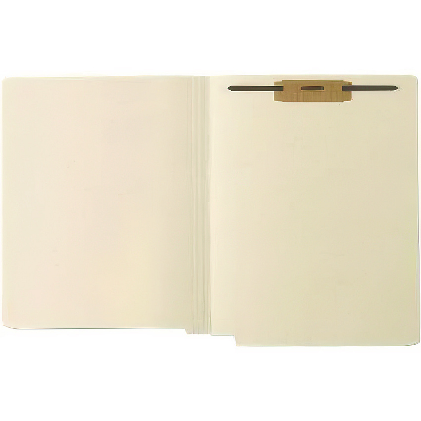 Medical Arts Press End Tab Fastener File Folder, 0.75" Expansion, 1 Fastener, Letter Size, Manila Exterior, 50/Box (31463)