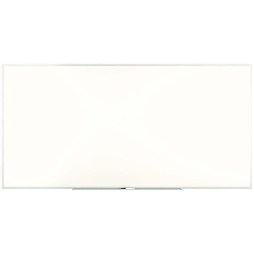 TRU RED Melamine Dry Erase Board, 96" x 48", White Surface, Gray/Natural Aluminum Frame (TR59351)