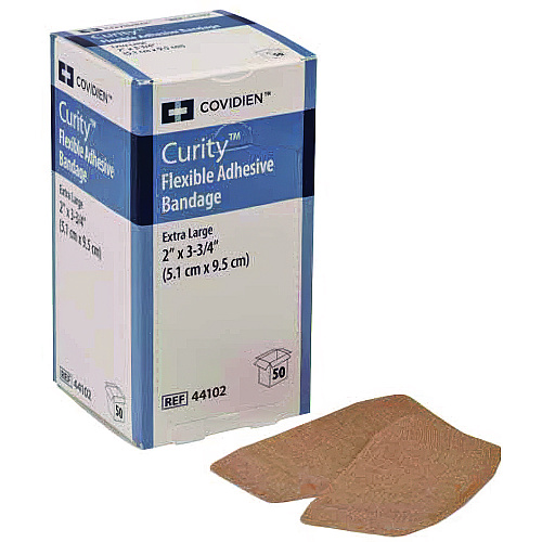 Curity Flexible Fabric Adhesive Bandages, Strip, 2 x 3, 50/Box (KCFB0196LF)