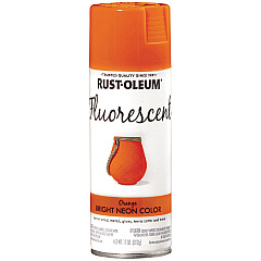 Rust-Oleum Specialty Fluorescent Spray Paint, Flat Fluorescent Orange, 11 oz Aerosol Can (342568EA)