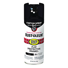 Rust-Oleum Stops Rust 5-in-1 Spray Paint, Flat Black, 12 oz Aerosol Can (376855EA)