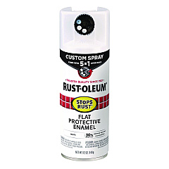 Rust-Oleum Stops Rust 5-in-1 Spray Paint, Flat White, 12 oz Aerosol Can (376856EA)