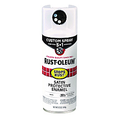 Rust-Oleum Stops Rust 5-in-1 Spray Paint, Satin White, 12 oz Aerosol Can (376870EA)