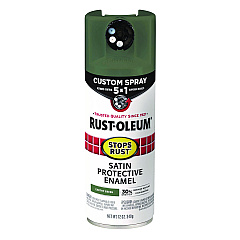 Rust-Oleum Stops Rust 5-in-1 Spray Paint, Satin Earthy Green, 12 oz Aerosol Can (383421EA)