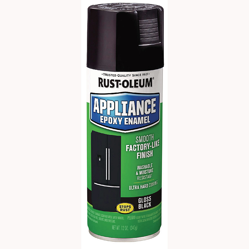 Rust-Oleum Specialty Appliance Epoxy Spray Paint, Gloss Black, 12 oz Aerosol Can (7886830EA)