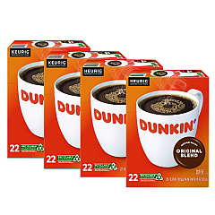 Dunkin Donuts K-Cup Pods, Dunkin Regular, 88/Carton (1267CT)
