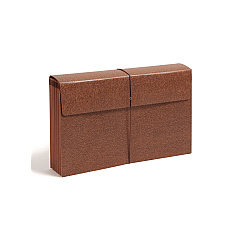 Smead Classic Expanding Wallets, 5.25" Expansion, 1 Section, Elastic Cord Closure, Legal Size, Redrope, 10/Box (71376)