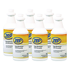 Zep Professional Stain Remover with Peroxide, Quart Bottle, 6/Carton (1041705)