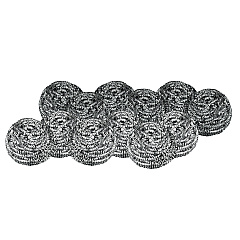 Boardwalk Stainless Steel Scrubber, Medium Size, Steel Gray, 72/Carton (BWK35)