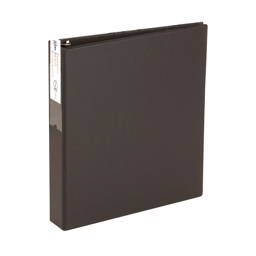 Avery Economy Non-View Binder with Round Rings, 3 Rings, 2" Capacity, 11 x 8.5, Black, (4501) (04501)