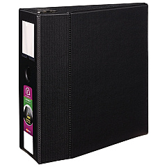 Avery Durable Non-View Binder with DuraHinge and EZD Rings, 3 Rings, 5" Capacity, 11 x 8.5, Black, (8901) (08901)