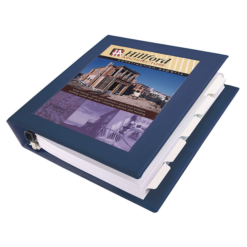 Avery Framed View Heavy-Duty Binders, 3 Rings, 1.5" Capacity, 11 x 8.5, Navy Blue (68059)