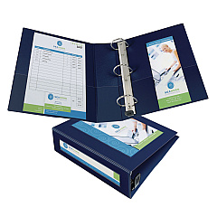 Avery Framed View Heavy-Duty Binders, 3 Rings, 3" Capacity, 11 x 8.5, Navy Blue (68038)