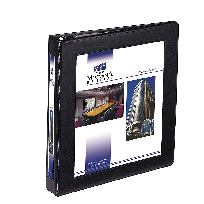 Avery Framed View Heavy-Duty Binders, 3 Rings, 1" Capacity, 11 x 8.5, Black (68054)