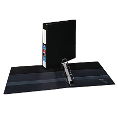 Avery Heavy-Duty Non-View Binder with DuraHinge and One Touch EZD Rings, 3 Rings, 1.5" Capacity, 11 x 8.5, Black (79991)