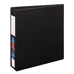 Avery Heavy-Duty Non-View Binder with DuraHinge and One Touch EZD Rings, 3 Rings, 2" Capacity, 11 x 8.5, Black (79992)