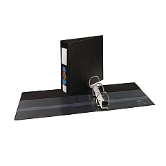 Avery Heavy-Duty Non-View Binder with DuraHinge, Three Locking One Touch EZD Rings and Spine Label, 3" Capacity, 11 x 8.5, Black (79993)