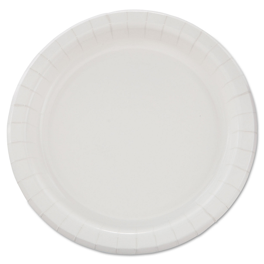 Dart Bare Eco-Forward Clay-Coated Paper Dinnerware, Plate, 8.5" dia, White, 125/Pack, 4 Packs/Carton (MP9BR2054)