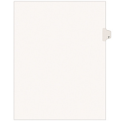 Preprinted Legal Exhibit Side Tab Index Dividers, Avery Style, 10-Tab, 7, 11 x 8.5, White, 25/Pack (11917)