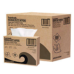 Boardwalk DRC Wipers, 1-Ply, 9.75 x 16.25, White, 100/Box, 8 Boxes/Carton (BWKDRC800W)