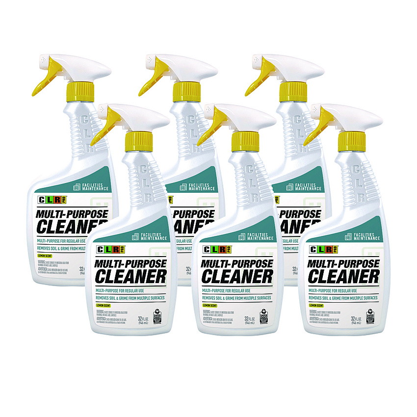 CLR PRO Multi-Purpose Cleaner, Lemon Scent, 32 oz Bottle, 6/Carton (FMMPC326PRO)