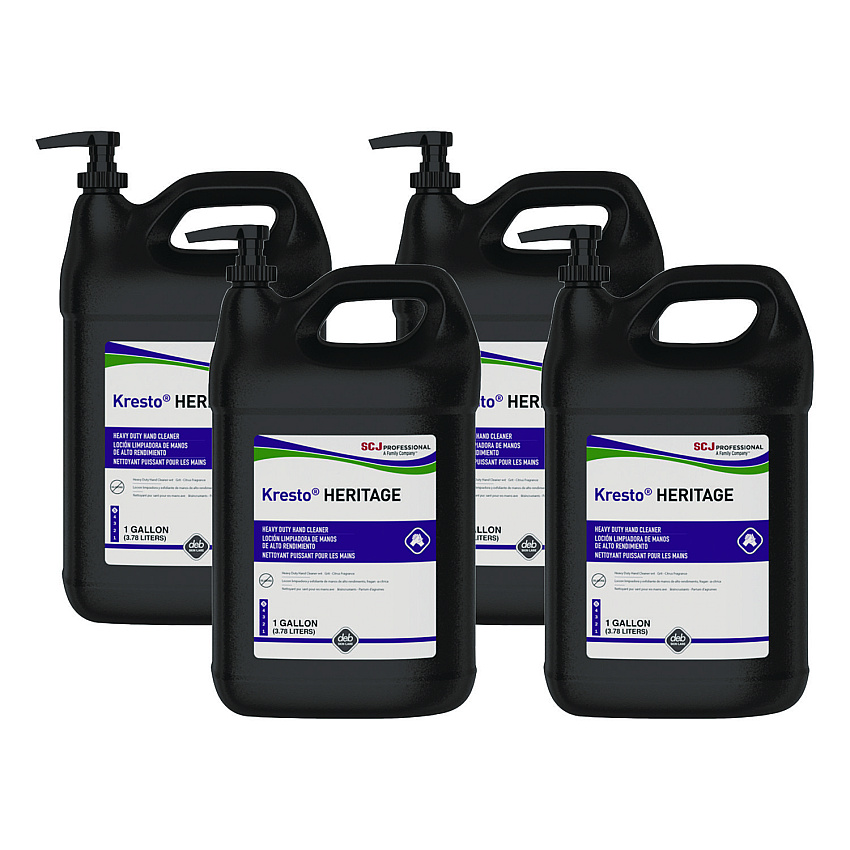 SC Johnson Professional Kresto Heritage Heavy Duty Hand Cleaner, Fresh Scent, 1 gal Bottle Refill, 4/Carton (9102)