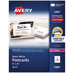 Avery 5389 Printable Postcards