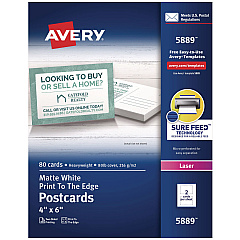 Avery 5889 Printable Postcards