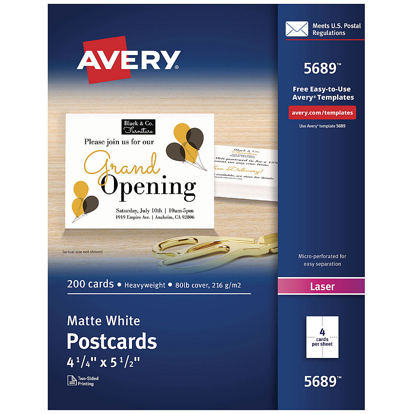 Avery 5689 Printable Postcards