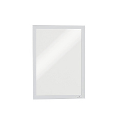Durable Infoframe DURAFRAME Self Adhesive Double Sided Sign Holder, 9.5 x 12, White Frame, 2/Pack (476802)